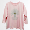 VJLIT1691 Rhinestone Tree Motif Oversized Top