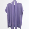 VJLIT1746 Soft Knit Scarf Detail Poncho Top