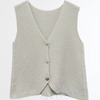 VJLIT1758 Soft Knit Button Front Waistcoat Vest