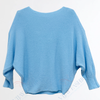 VJLIT1759P Soft Knit Batwing Button Back Top