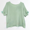 VJLIT1761 Bow Sleeve Soft Knit Relaxed Top