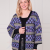 SC02719 Tribal Knit Open Front Cardigan
