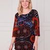 SC02864 Mandala Print Boho Blouse Top