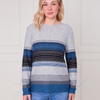 SC03622 Brushed Ombre Stripe Long Sleeve Knit Top