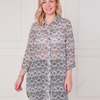 SC04142 Ornate Print Relaxed Shirt Blouse