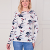 SC16506 Ladies Brushed Floral Print Basic Top