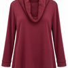 SC03152 Cowl-Neck Long Sleeve Tunic ^