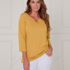AB13927 Textured Keyhole Detail Blouse