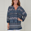 SC13659 Boho Paisley Tunic Blouse