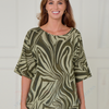 SC05627 Zebra Swirl Oversized Boxy Top