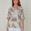 SC05626 Monochrome Floral Boxy Top