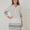 SC12185 Printed Boho Tunic with Border Detail