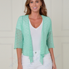 SC09411 Sequin Knit Cropped Shrug Cardigan