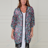 SC12271 Sheer Boho Kimono with Tassel Hem