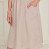 VJLS14722 Textured Casual Midi Skirt with Patch Pockets