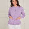 VLK08023 Textured Knit Crew Neck Cardigan *