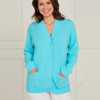 VLK10144L Chunky Cable Knit Button-Up Cardigan *