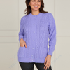 VLK11835L Chunky Cable Knit Button-Up Cardigan *