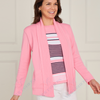 VLK12605L Ribbed Edge Open-Front Knit Cardigan *