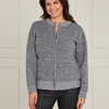 VLK15240 Ladies Chunky Textured Zip-Up Cardigan