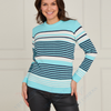 VLK15702L Striped Knit Casual Pullover Jumper *