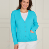 VLK15782L Cable Knit Button-Up Cardigan *
