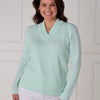 VLK09452L Cable Knit Shawl Collar Jumper *