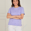 VLT12812 Ditsy Embroidered Everyday Tee