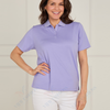 VLT12813 Embroidered Collar Knit Polo Top