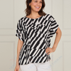 VLT13399 Abstract Geo Print Relaxed-Fit Top
