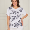 VLT12241 Abstract Floral Print Casual Tee **