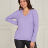 VLK13022L Cable Knit V-Neck Pullover Jumper *