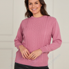 VLK13257 Cable Knit Textured Crew Neck Jumper *