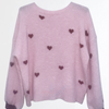VJLIT1751P Soft Heart Motif Knit Jumper