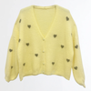 VJLIT1752 Heart Button Knit Cardigan